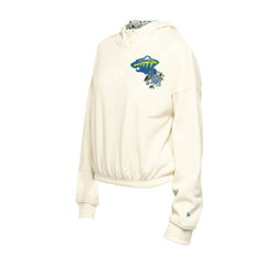 Minnesota Wild New Era Women's Glam Game Quarter-Zip Cropped Floral Hoodie Pullover Sale