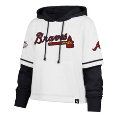 Atlanta Braves '47 Women's Trifecta Shortstop Cropped Pullover Hoodie | MLB Online