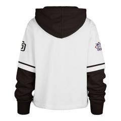 San Diego Padres '47 Women's Trifecta Shortstop Cropped Pullover Hoodie | MLB On Sale