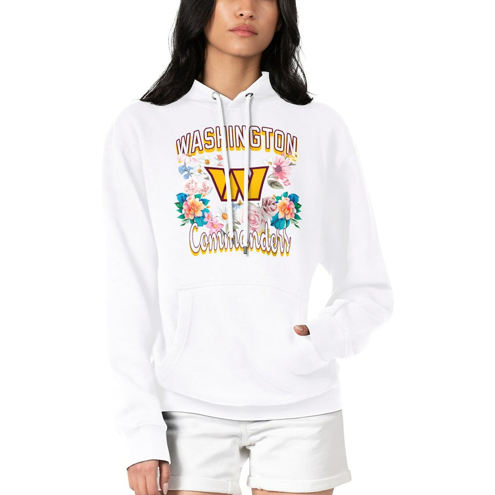 Washington Commanders G-III 4Her by Carl Banks Women's Flowers Team Logo Graphic Fleece Pullover Hoodie