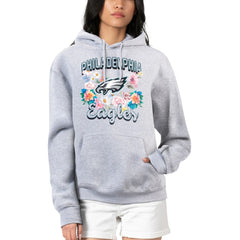 Philadelphia Eagles G-III 4Her by Carl Banks Women's Flowers Team Logo Graphic Fleece Pullover Hoodie