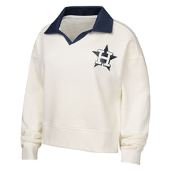 Houston Astros Girls Youth Ballpark Hit Collared V-Neck Pullover Sweatshirt | MLB Near me