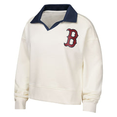 Boston Red Sox Girls Youth Ballpark Hit Collared V-Neck Pullover Sweatshirt | MLB US