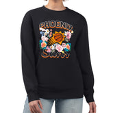Phoenix Suns G-III 4Her by Carl Banks Women's Flowers Team Logo Graphic Fleece Crewneck Pullover Sweatshirt For Sale