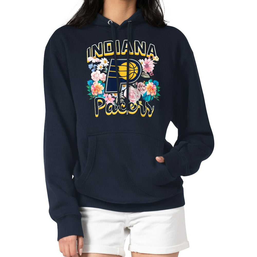 Indiana Pacers G-III 4Her by Carl Banks Women's Flowers Team Logo Graphic Fleece Pullover Hoodie Online