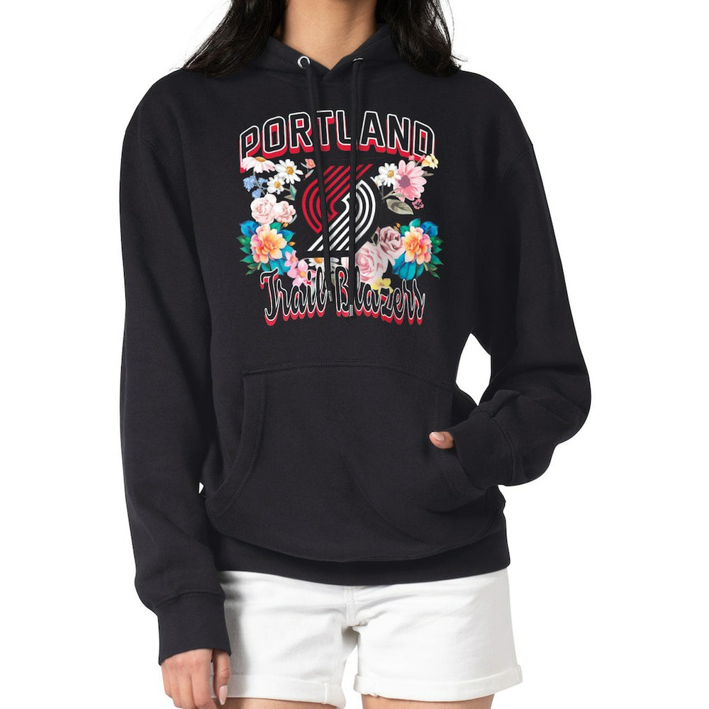 Portland Trail Blazers G-III 4Her by Carl Banks Women's Flowers Team Logo Graphic Fleece Pullover Hoodie sale Online