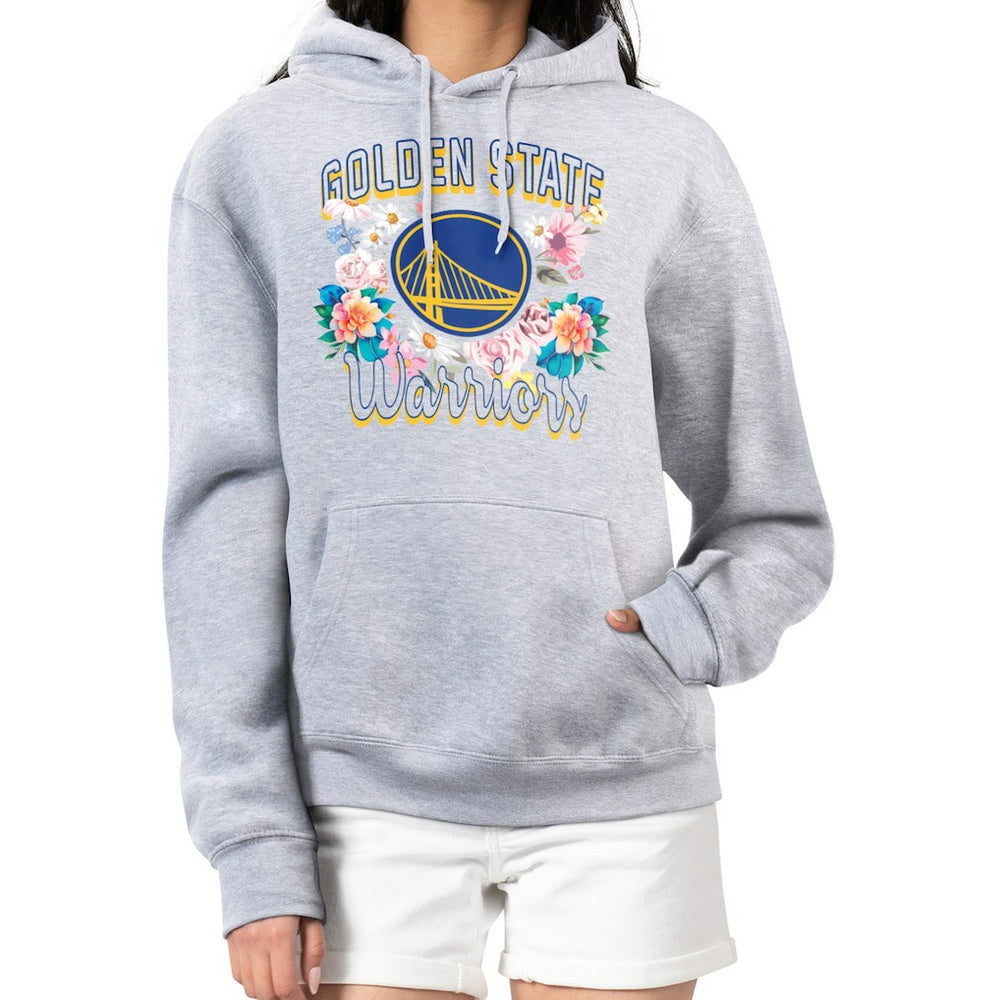 Golden State Warriors G-III 4Her by Carl Banks Women's Flowers Team Logo Graphic Fleece Pullover Hoodie sale Outlet