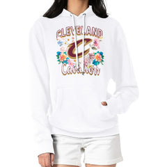 Cleveland Cavaliers G-III 4Her by Carl Banks Women's Flowers Team Logo Graphic Fleece Pullover Hoodie sale Online