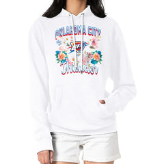 Oklahoma City Thunder G-III 4Her by Carl Banks Women's Flowers Team Logo Graphic Fleece Pullover Hoodie For Sale