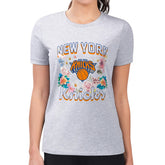 New York Knicks G-III 4Her by Carl Banks Women's Super-Slim Fit Lightweight Flowers Team Logo Graphic T-Shirt For Sale