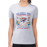 Oklahoma City Thunder G-III 4Her by Carl Banks Women's Super-Slim Fit Lightweight Flowers Team Logo Graphic T-Shirt Discount