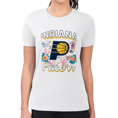 Indiana Pacers G-III 4Her by Carl Banks Women's Super-Slim Fit Lightweight Flowers Team Logo Graphic T-Shirt Online