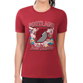 Portland Trail Blazers G-III 4Her by Carl Banks Women's Super-Slim Fit Lightweight Flowers Team Logo Graphic T-Shirt Discount