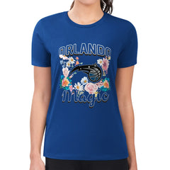 Orlando Magic G-III 4Her by Carl Banks Women's Super-Slim Fit Lightweight Flowers Team Logo Graphic T-Shirt On Sale