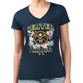 Denver Nuggets G-III 4Her by Carl Banks Women's Super-Slim Fit Lightweight Flowers Team Logo Graphic V-Neck T-Shirt sale Online