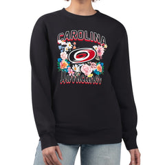 Carolina Hurricanes G-III 4Her by Carl Banks Women's Flower Logo Pullover Sweatshirt Sale