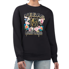 Vegas Golden Knights G-III 4Her by Carl Banks Women's Flower Logo Pullover Sweatshirt Sale