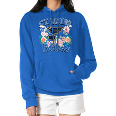 St. Louis Blues G-III 4Her by Carl Banks Women's Flower Logo Pullover Hoodie Discount
