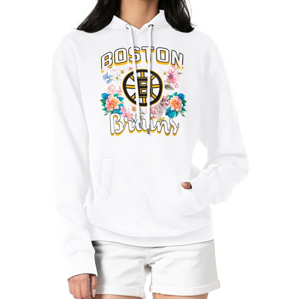 Boston Bruins G-III 4Her by Carl Banks Women's Flower Logo Pullover Hoodie Online