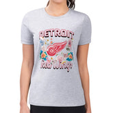 Detroit Red Wings G-III 4Her by Carl Banks Women's Super-Slim Fit Lightweight Flower Logo T-Shirt Sale