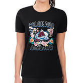 Colorado Avalanche G-III 4Her by Carl Banks Women's Super-Slim Fit Lightweight Flower Logo T-Shirt Discount