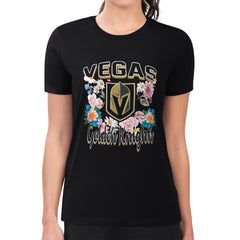 Vegas Golden Knights G-III 4Her by Carl Banks Women's Super-Slim Fit Lightweight Flower Logo T-Shirt Online