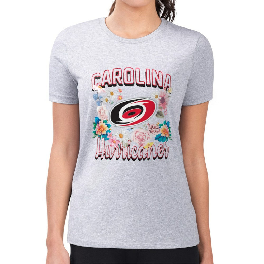Carolina Hurricanes G-III 4Her by Carl Banks Women's Super-Slim Fit Lightweight Flower Logo T-Shirt Online
