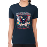 Washington Capitals G-III 4Her by Carl Banks Women's Super-Slim Fit Lightweight Flower Logo T-Shirt On Sale