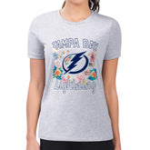 Tampa Bay Lightning G-III 4Her by Carl Banks Women's Super-Slim Fit Lightweight Flower Logo T-Shirt Online