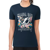 Tampa Bay Lightning G-III 4Her by Carl Banks Women's Super-Slim Fit Lightweight Flower Logo T-Shirt Discount