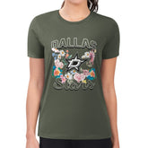 Dallas Stars G-III 4Her by Carl Banks Women's Super-Slim Fit Lightweight Flower Logo T-Shirt For Sale
