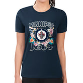 Winnipeg Jets G-III 4Her by Carl Banks Women's Super-Slim Fit Lightweight Flower Logo T-Shirt Sale