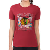 Chicago Blackhawks G-III 4Her by Carl Banks Women's Super-Slim Fit Lightweight Flower Logo T-Shirt Online