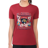 Florida Panthers G-III 4Her by Carl Banks Women's Super-Slim Fit Lightweight Flower Logo T-Shirt On Sale