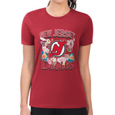 New Jersey Devils G-III 4Her by Carl Banks Women's Super-Slim Fit Lightweight Flower Logo T-Shirt Sale