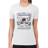 Colorado Avalanche G-III 4Her by Carl Banks Women's Super-Slim Fit Lightweight Flower Logo T-Shirt Discount