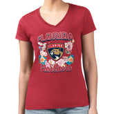 Florida Panthers G-III 4Her by Carl Banks Women's Super-Slim Fit Lightweight Flower Logo V-Neck T-Shirt Online