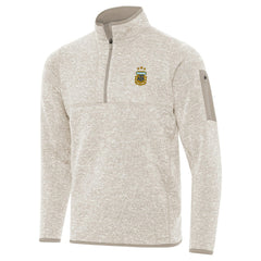 Argentina National Team Antigua Fortune Quarter-Zip Pullover Jacket Cream