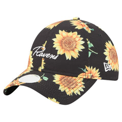 Baltimore Ravens New Era Women's Adventure Sunflower 9TWENTY Adjustable Hat