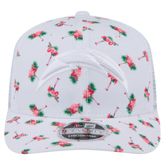 Los Angeles Chargers New Era Adventure Flamingo Pattern 9SEVENTY Stretch-Snap Hat
