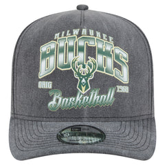Milwaukee Bucks Throwback Washed Pre-Curved 9FIFTY Snapback Hat Discount
