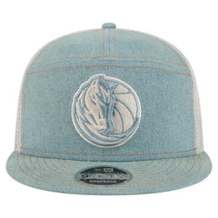 Dallas Mavericks Adventure Denim Split Panel 9FIFTY Snapback Trucker Hat On Sale
