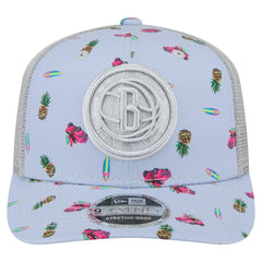 Brooklyn Nets Adventure Aloha Pattern 9SEVENTY Stretch-Snap Hat On Sale