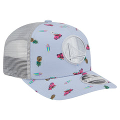 Golden State Warriors Adventure Aloha Pattern 9SEVENTY Stretch-Snap Hat sale New