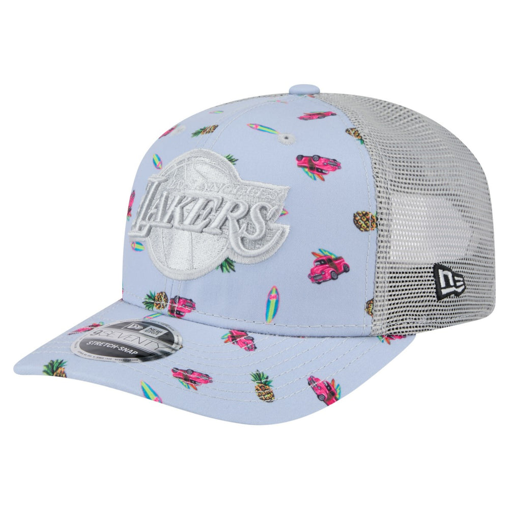 Los Angeles Lakers Adventure Aloha Pattern 9SEVENTY Stretch-Snap Hat Online