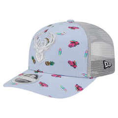 Milwaukee Bucks Adventure Aloha Pattern 9SEVENTY Stretch-Snap Hat On Sale