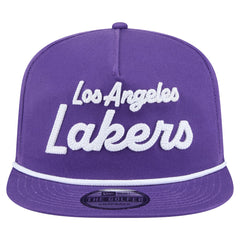 Los Angeles Lakers Team Text Golfer Snapback Hat Discount