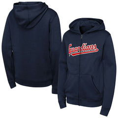 Cleveland Guardians Youth Wordmark Fleece Full-Zip Hoodie | MLB Sale