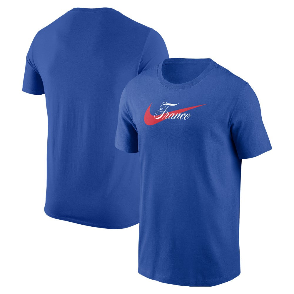 France National Team Team Wordmark Swoosh Core T-Shirt Royal - Nike
