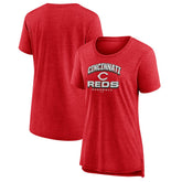 Cincinnati Reds Women's Arch Tri-Blend T-Shirt | MLB For sale
